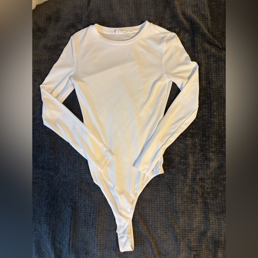 White Long Sleeve Bodysuit